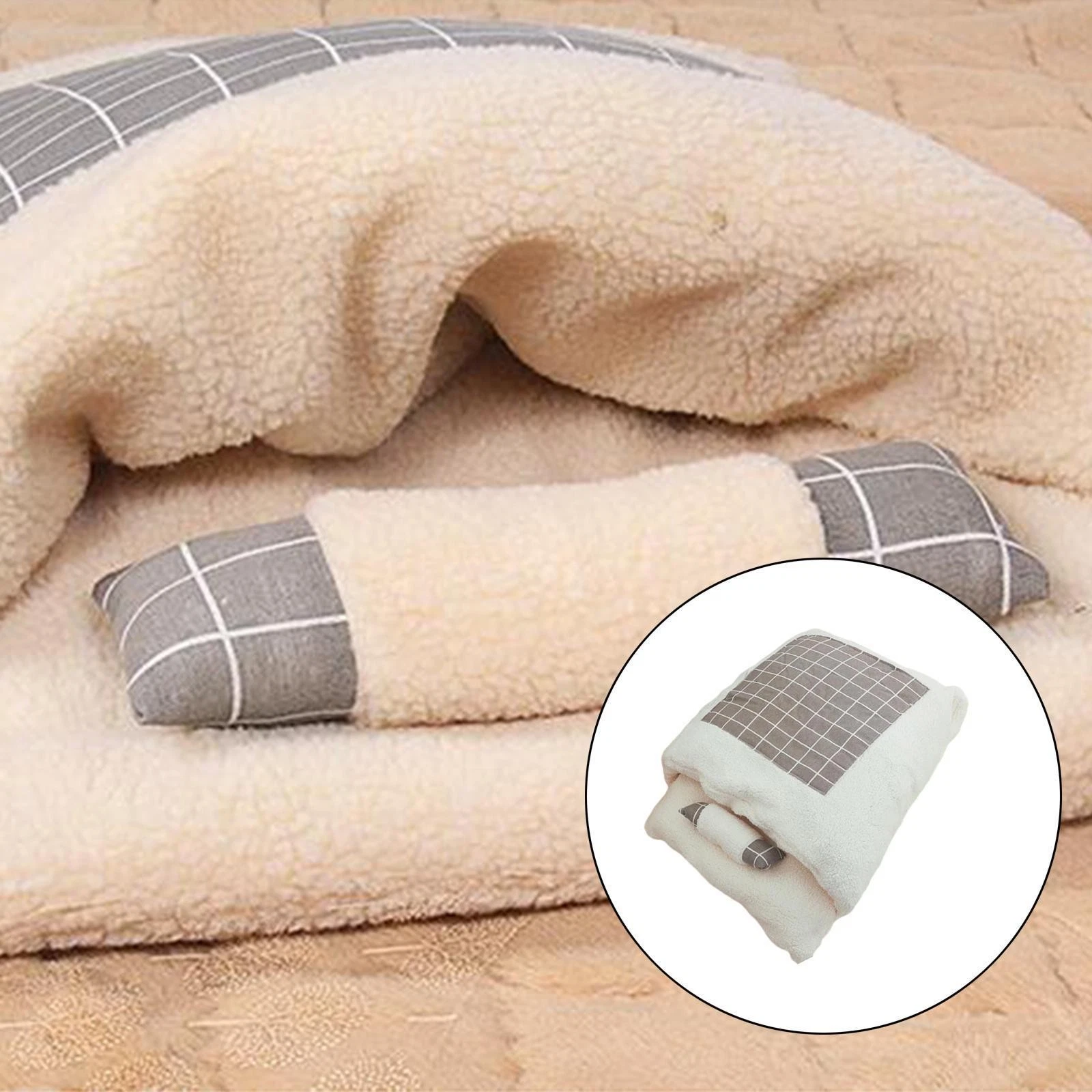 Hideaway Bag Pet Cat Sleeping Bed Warming Soft Puppy Hut Kennel for Guinea Pig