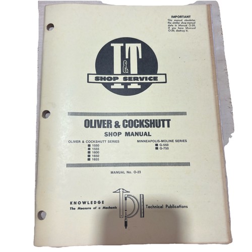 Lotto 3 libri I&T Shop manuale Oliver & Cockshutt / Minneapolis-moline - Foto 2 di 7