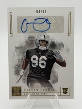 2019 Panini Impeccable Rookie Auto Clelin Ferrell #157 RC Gold /25 Raiders
