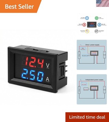 0.28'' LED Digital Voltmeter & Ammeter - Compact Dual Display for Easy Monitoring