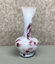 Mid Centry White/purple Vase