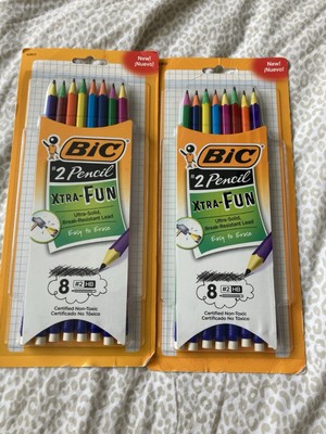 Set Of 2 x 8 Pc - BIC  Xtra Fun Pencil, #2 HB , Break Resistant Lead Nontoxic