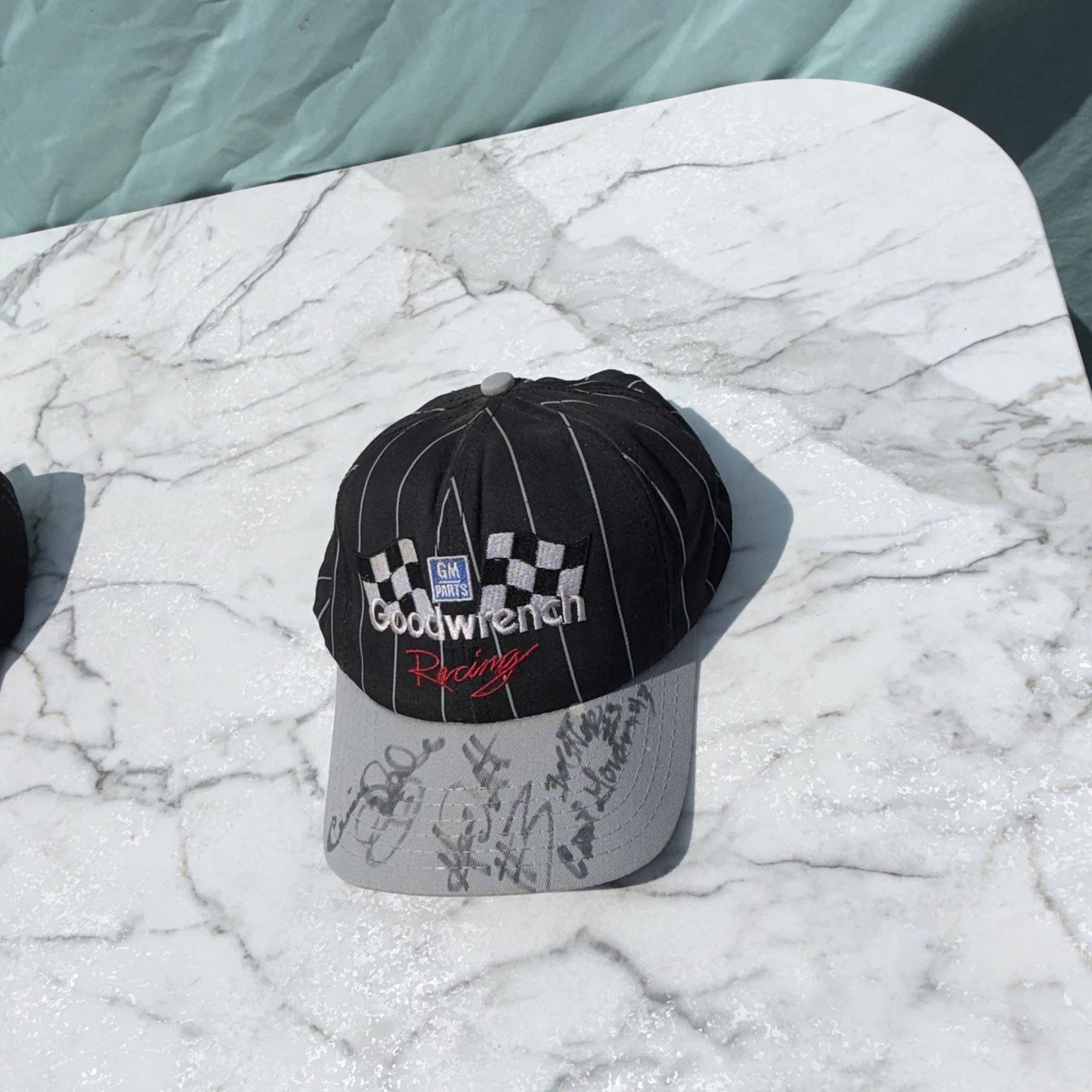 Vintage 90s Sports Image Dale Earnhardt Floral Bow Back Hat Youth Girls Autograp Dale Earnhardt Jr. NASCAR Original Autographed Hats for sale  main image 3