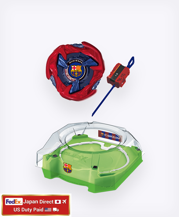 Takara Tomy Beyblade X UX-00 FC Barcelona Bey Kick Off Set B4