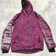 ThirtyTwo Shiloh Jacket Mens Small Shell Snowboard Coat Purple Hooded