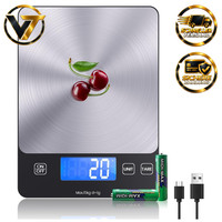 Digitale KüChenwaage USB C 15Kg HochpräZise 1G Lebensmittelwaage Professionell