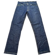 True Religion Surf Jeans 34 Made in USA Dark Wash Bootcut Yellow Stitching Y2K
