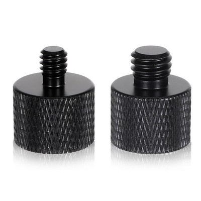 2 Stück 1/4 bis 3/8 & Kamerastativ 7 cm x 10 x 1,8 cm, schwarz 