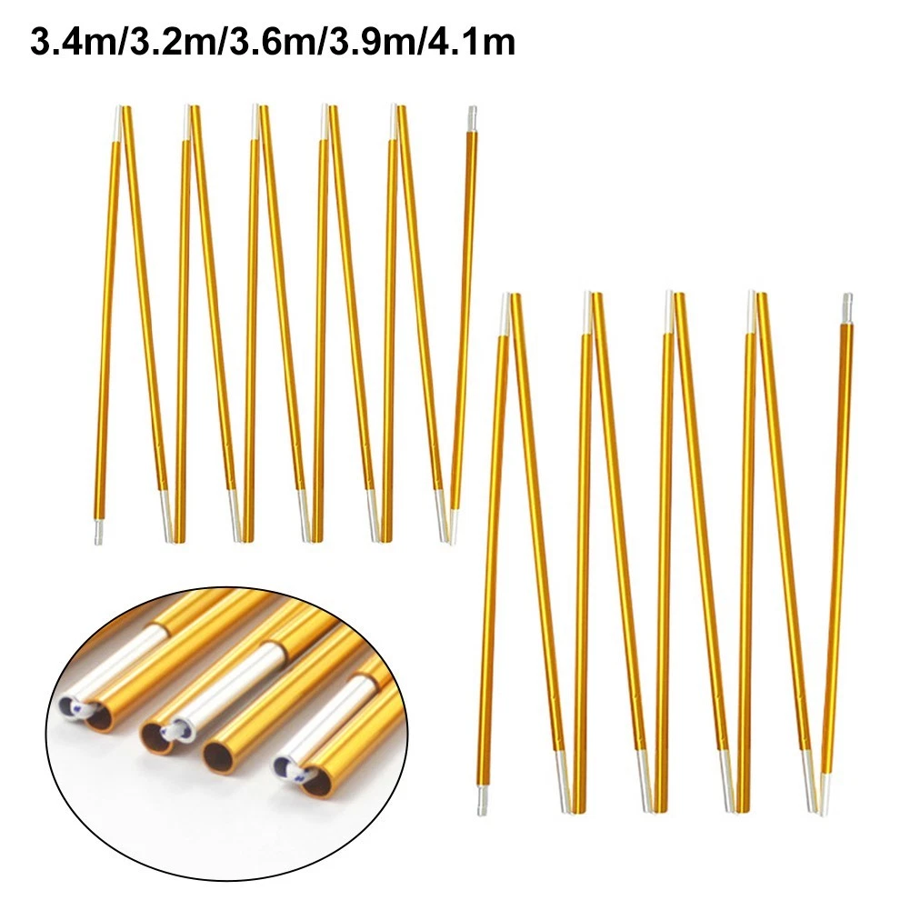 3 4 Person Tents Tent Pole Replacement 12 8ft Aluminum Alloy 8 5mm Diameter
