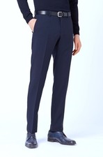 HUGO BOSS Blue REGULAR FIT Wool LEENON mens Dress Pants 32R