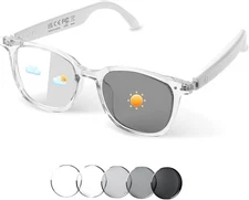 Smart Glasses，Bluetooth Audio Glasses with Color-Changing Lenses, Open Ear Sound