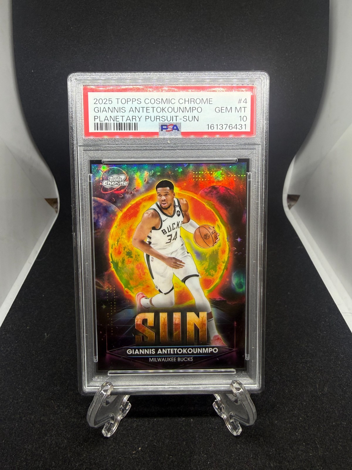 2025 TOPPS PLANETARY PURSUIT SUN #4 GIANNIS ANTETOKOUNMPO PSA 10 view 1