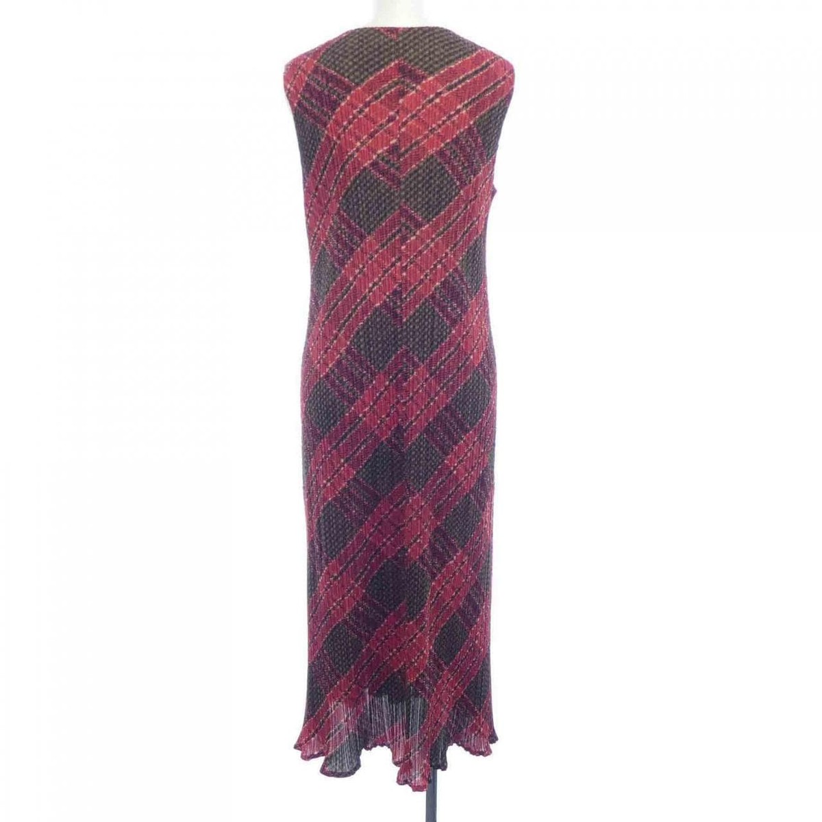 Pleats Please ISSEY MIYAKE Dress SIZE 2 Brown Red PP94-JH566