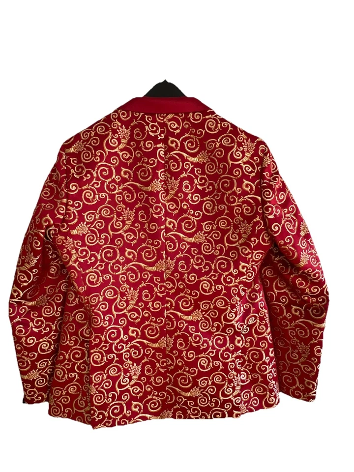 Steven Land Blazer Men’s Size 44R Blaze Sport Coat Smoking Jacket Party Festive - Image 2 of 4
