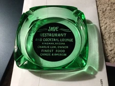 Vintage Marketing Ashtray Jade Restaurant and Cocktail Lounge Kingman Arizona AZ