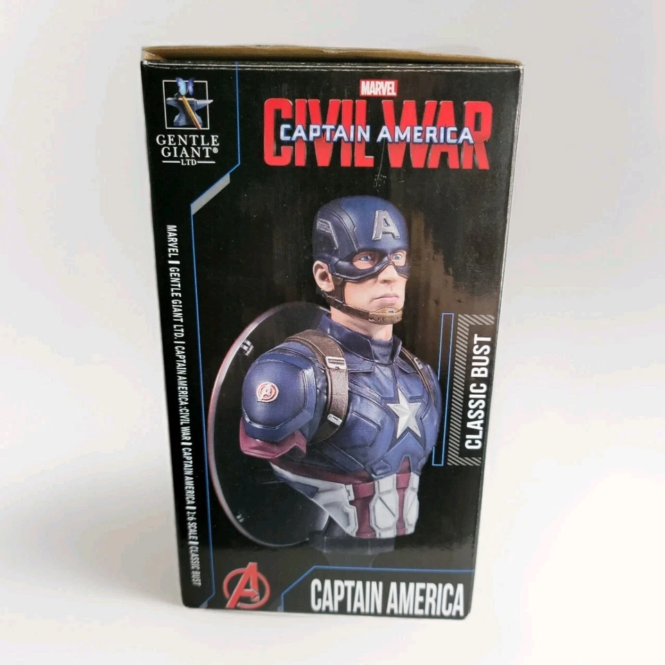 Busto Clásico Gentle Giant Capitán América Guerra Civil 26 de 1500 Edición Limitada Foto 2 de 4