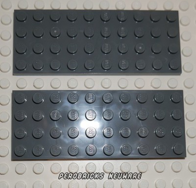 Lego Basic 2 Platten neu-dunkelgrau 4x10 #3030 NEUWARE