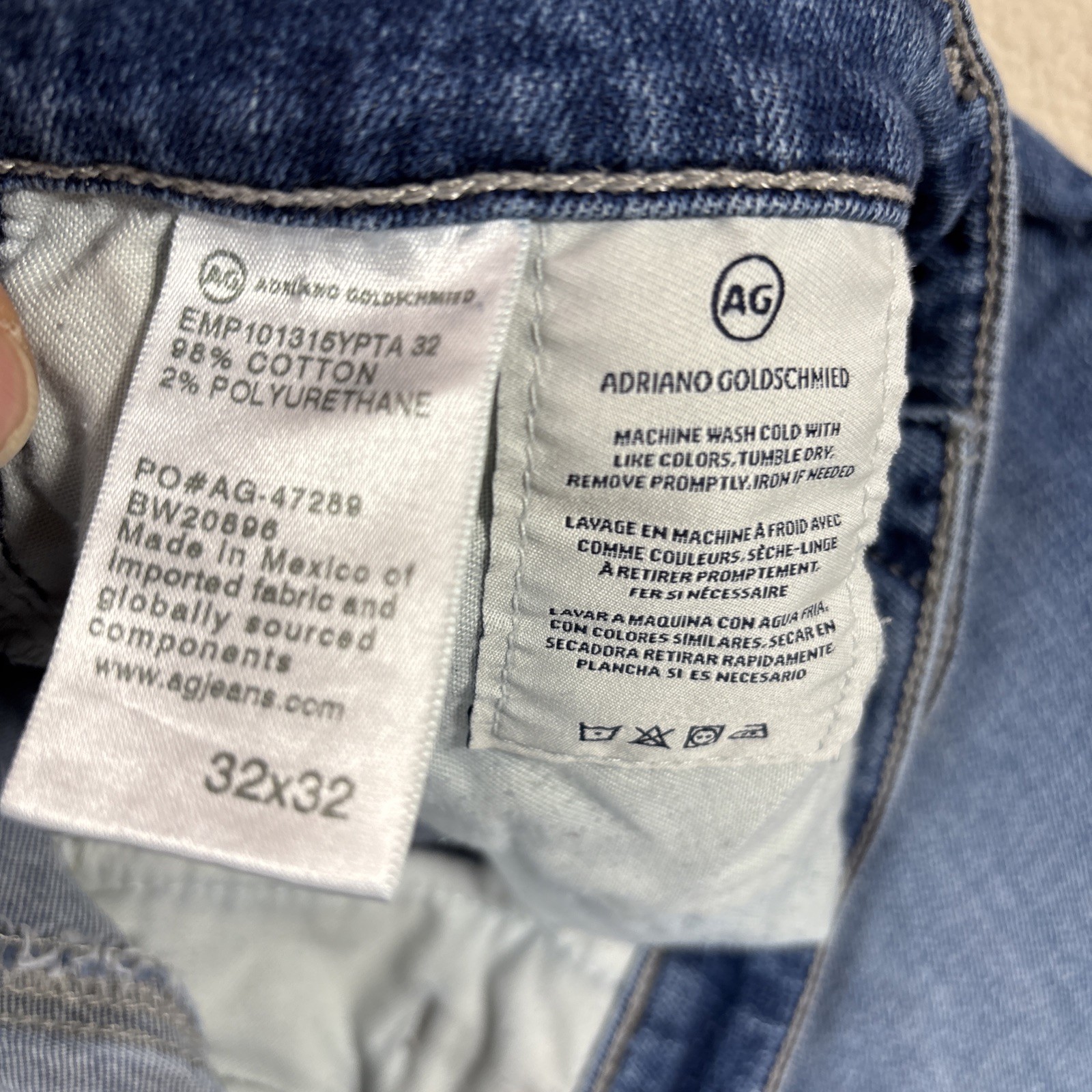 AG ADRIANO GOLDSCHMIED THE ANGEL Mid Rise Boot Cut Jeans Medium Wash 32x32 (29) thumbnail 4