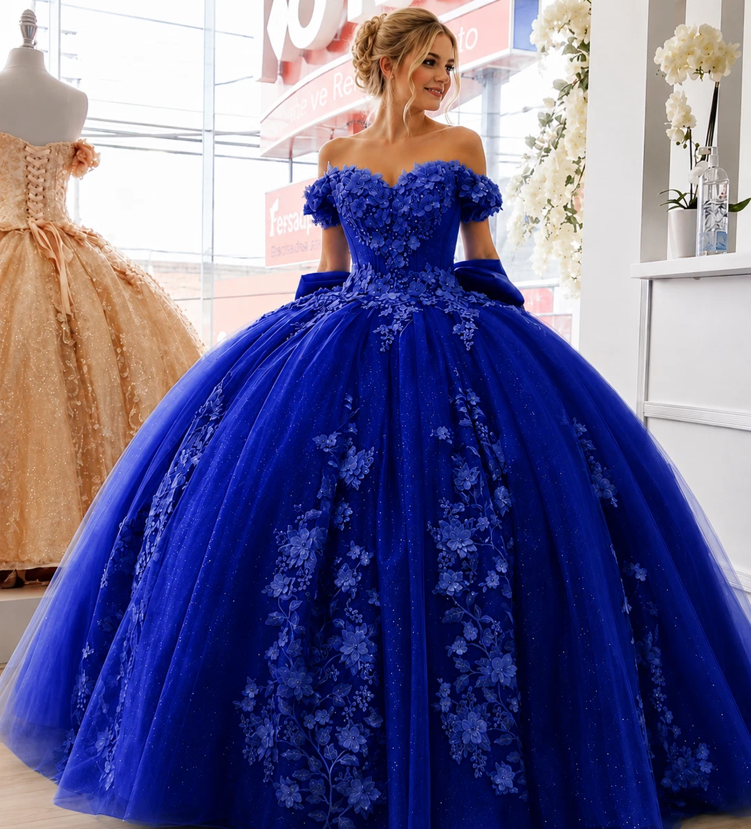 Blue Lace Long Sleeve Dresses for Women for sale | eBay