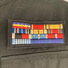CHRISTIAN DADA Größe 38 Schwarz Patch Baumwolle Militär Jacke