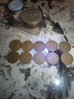 Ten Unsearched Wheat Pennies Cents
