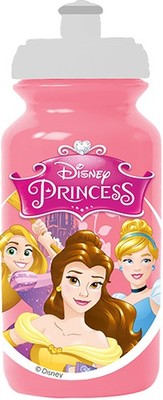 Disney Princess 380 ml rosa Plastikwasserflasche für Mädchen mit Auslaufschutz u