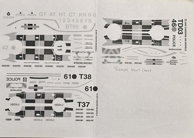 Code 3 Polizei, Cheshire999Models Proof Sheets Maßstab 1/43 