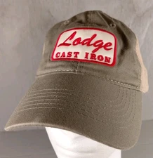 Lodge Cast Iron Adult Adjustable Cap Hat Gray Mesh Back Platinum Series