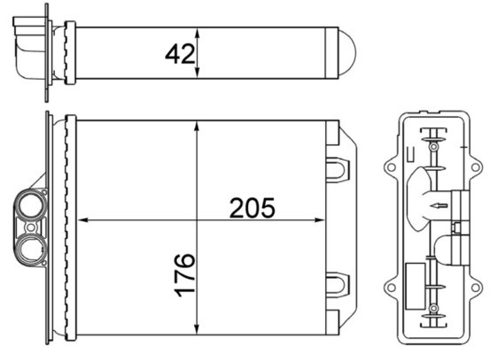 Mahle WäRmetauscher HeizungsküHler FüR Opel Vectra B 1.6I 16V 1.8I Saab 9-5-image