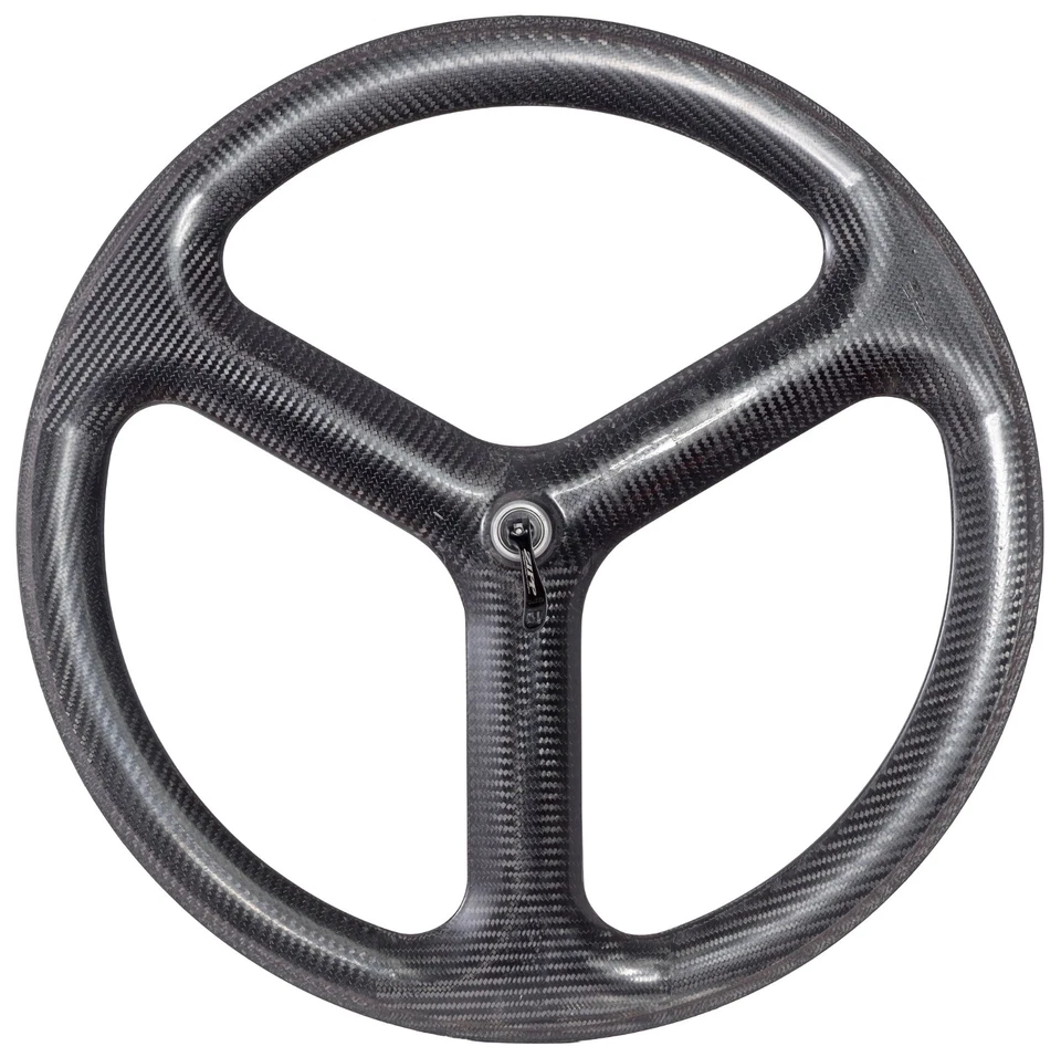 Bicicleta de Carretera Tubular HED 3C Carbono Tri Radios Rueda DELANTERA 700c QR Freno de Llanta Tri TT Foto 2 de 4