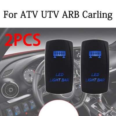 For ATV UTV ARB Carling Blue LED Backlit Light Bar Control Rocker Toggle Switch