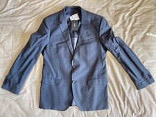 NWT HUGO BOSS Men  s Gray Wool Blazer Suit Jacket US42R/EU52R Made in BULGARIA