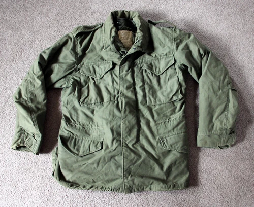 Vtg 1973 ALPHA INDUSTRIES M-65 Sz M Vietnam Cold Weather Military Jacket Coat