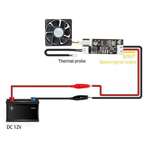 Fan Temperature Control Speed Controller Chassis Computer Noise Reduction Mod-jw - Afbeelding 4 van 7