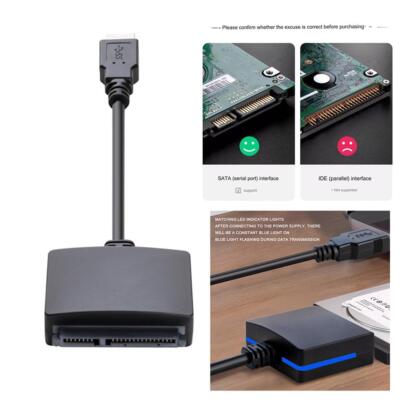 1x USB 3.0 to 2.5 SATA 3 Hard Drive Adapter Cable UASP New For SSD HDD 2024