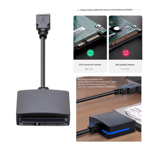 1x USB 3.0 to 2.5 SATA 3 Hard Drive Adapter Cable UASP New For SSD HDD 2025