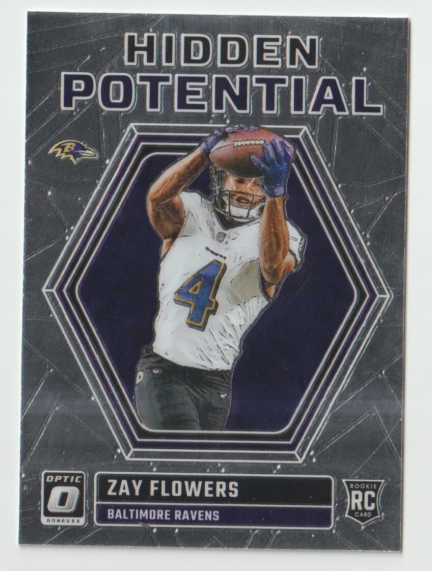 2023 Panini Mosaic Zay Flowers Hidden Potential #HP-ZF RC Ravens