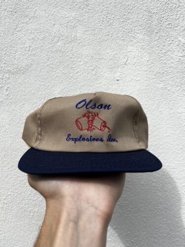 Chapeau à bretelles vintage années 90 Olson Explosifs « we’ll bust your rocks » - Photo 1/3