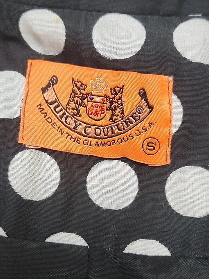 Chaqueta Blazer Juicy Couture Mujer Pequeña Lunares Algodón Ligera Pequeña De Colección Foto 2 de 4