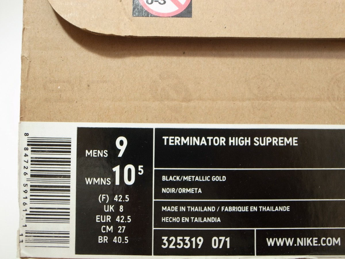 2008 NIKE TERMINATOR HIGH SUPREME ROCK 'N' ROLL STUDS BLACK 2008 NIKE TERMINATOR HIGH SUPREME ROCK 'N' ROLL STUDS BLACK