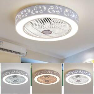 Ceiling Fan Light Remote Control LED Star Lamp Dimmable Bedroom Office Modern