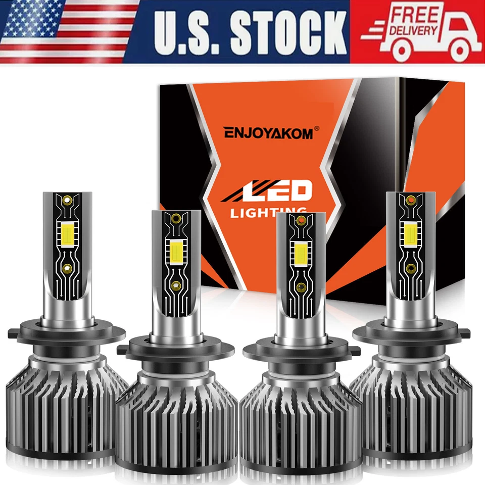 For BMW 320i xDrive 2013-2018 4x H7 H7 LED Headlight Hi Lo Beam Bulb 6500K White - Imagem 2 de 4