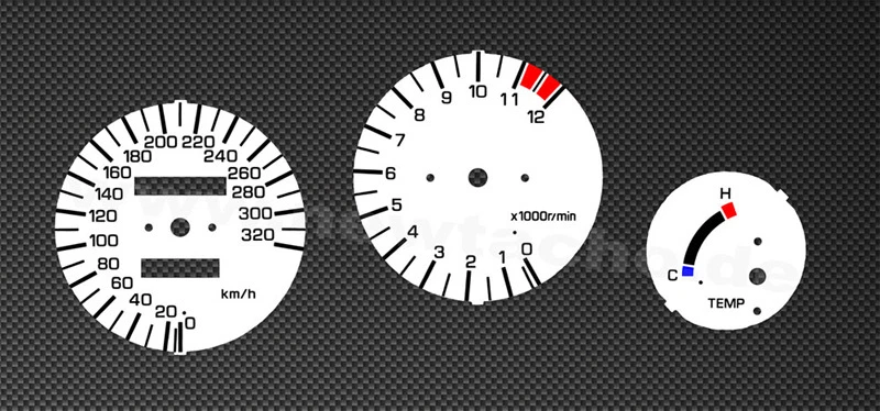 Discos Velocímetro Apto para Yamaha FZR 1000 2LA Tacho FZR1000 Gauge Blanco Kit - Imagen 1 de 1