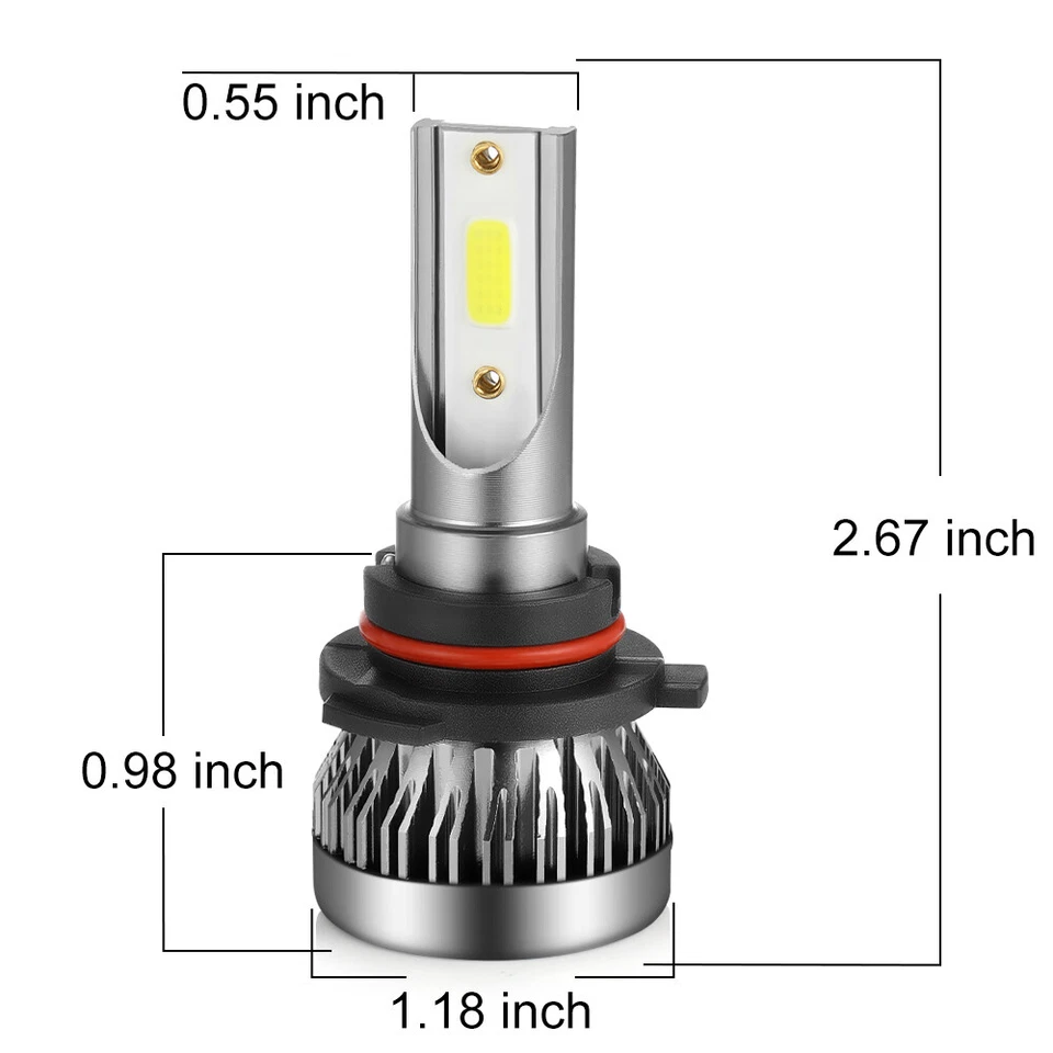 Kit de conversión de 4 bombillas LED 9005 H11 haz alto bajo blanco brillante 6500K Foto 2 de 4