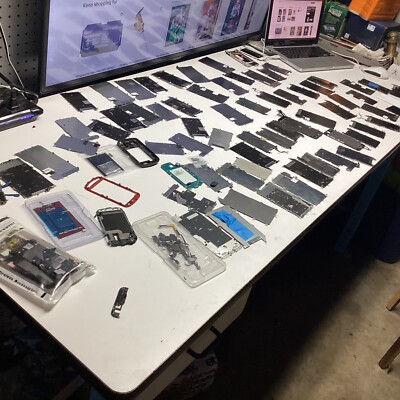 81 iPhone Phone Lot PARTS ONLY Mixed Parts Mix Different Phones Cell Backs Old