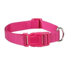 Dog Collar Bulk Packs 25 Pink Nylon Shelter Rescue Vet 4 Adjustable Sizes