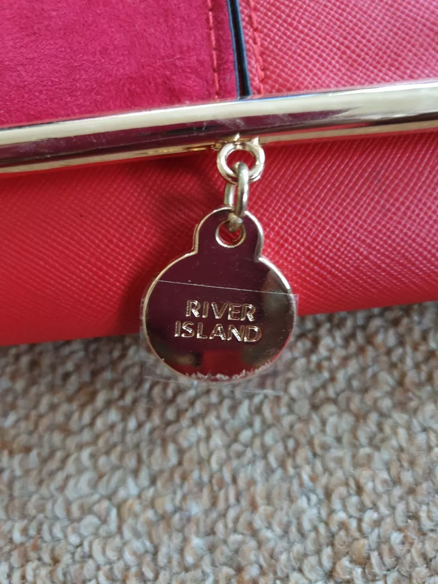 Rose gold clutch bag river outlet island