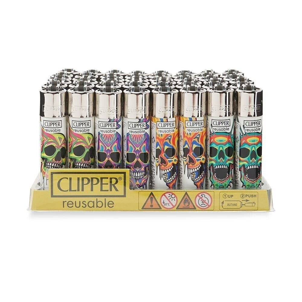 Clipper Lighter 48 Ct Tray &ndash; Melting Skulls