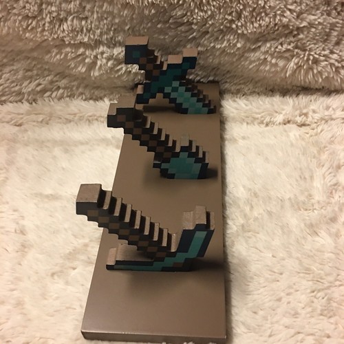Minecraft Diamond Tool Wall Cubierta Ganchos Estante de Almacenamiento