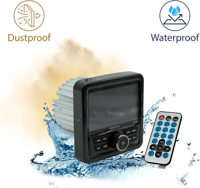 Gravity MGR5 12V 200W Marine Bluetooth Stereo 4.1'' LCD USB SD AUX FM